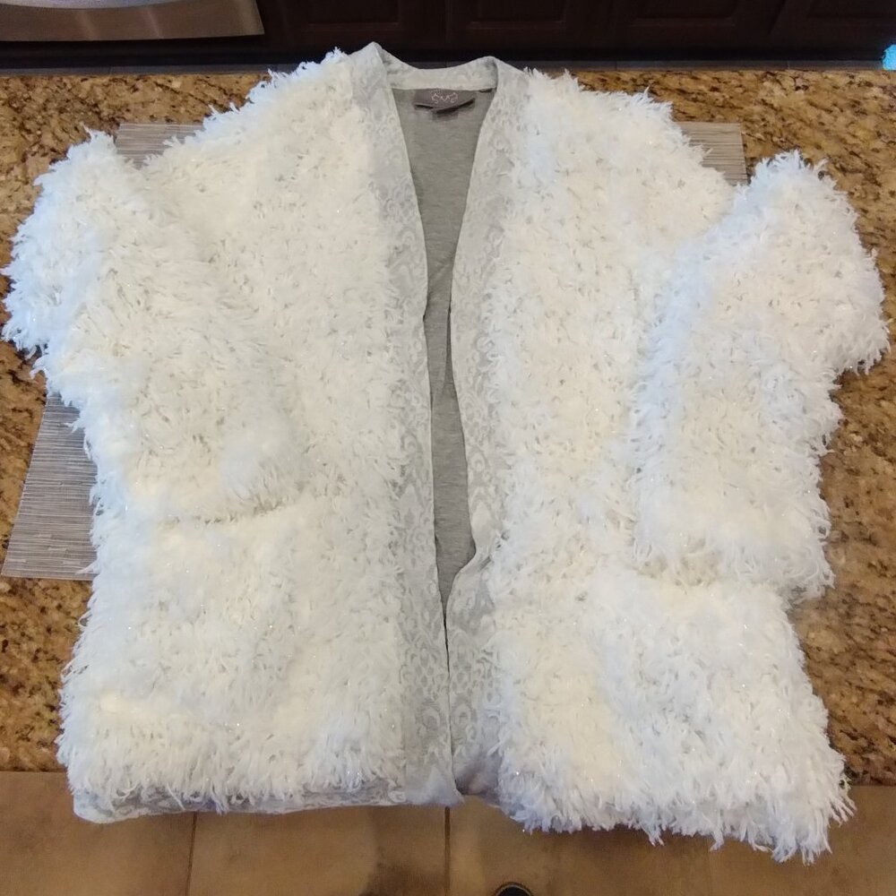 NWT Anthropologie Vanessa Virginia Shaggy Sparkly Jacket M/L - Picture 3 of 10